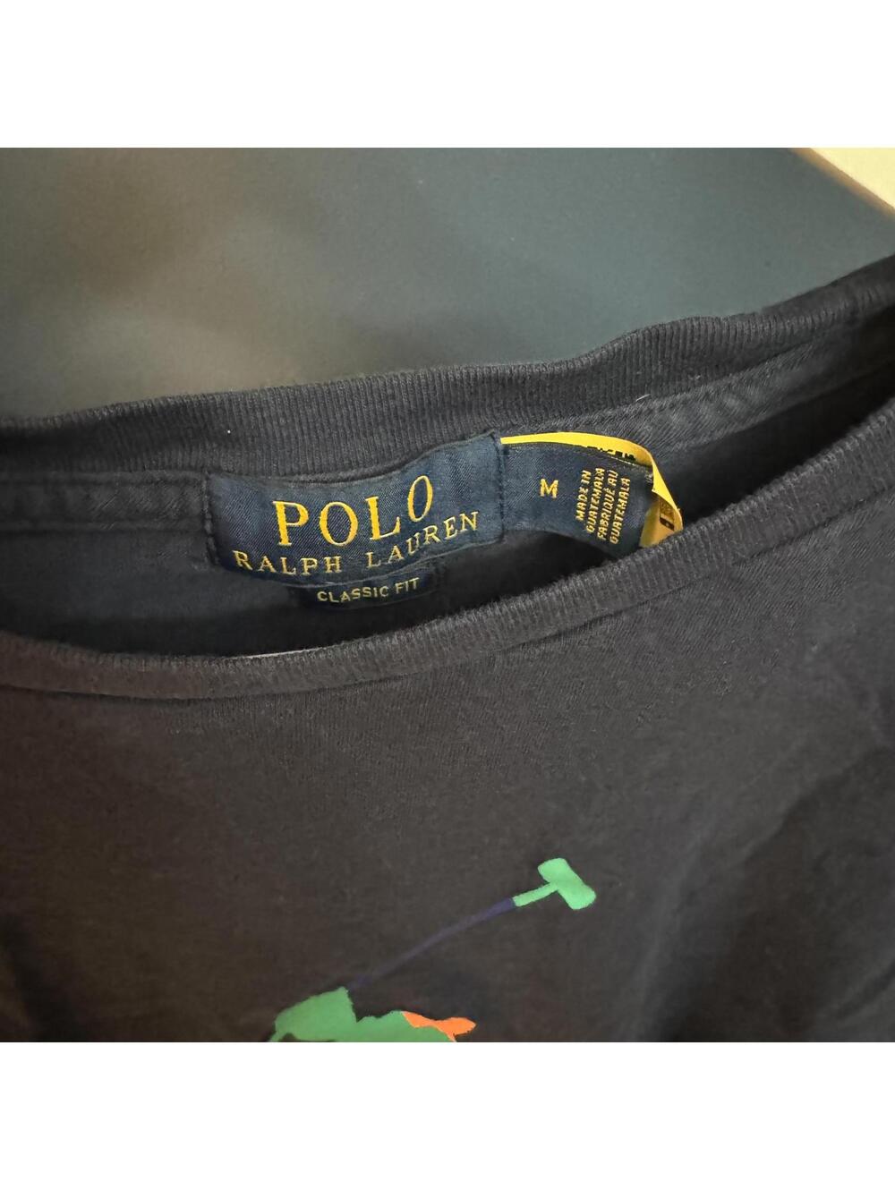 Polo Ralph Lauren Big Pony M Navy Classic Fit Tee 100% Cotton (Authenticated) - Picture 4 of 7